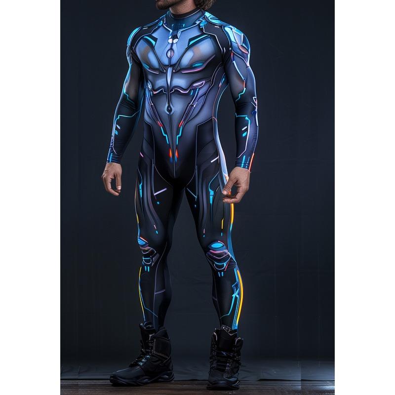 

Унисекс Киберпанк 3D цифровая печать Хэллоуин вечеринка ролевая игра наряд для женщин мужчин косплей костюм карнавальный комбинезон XXXXL