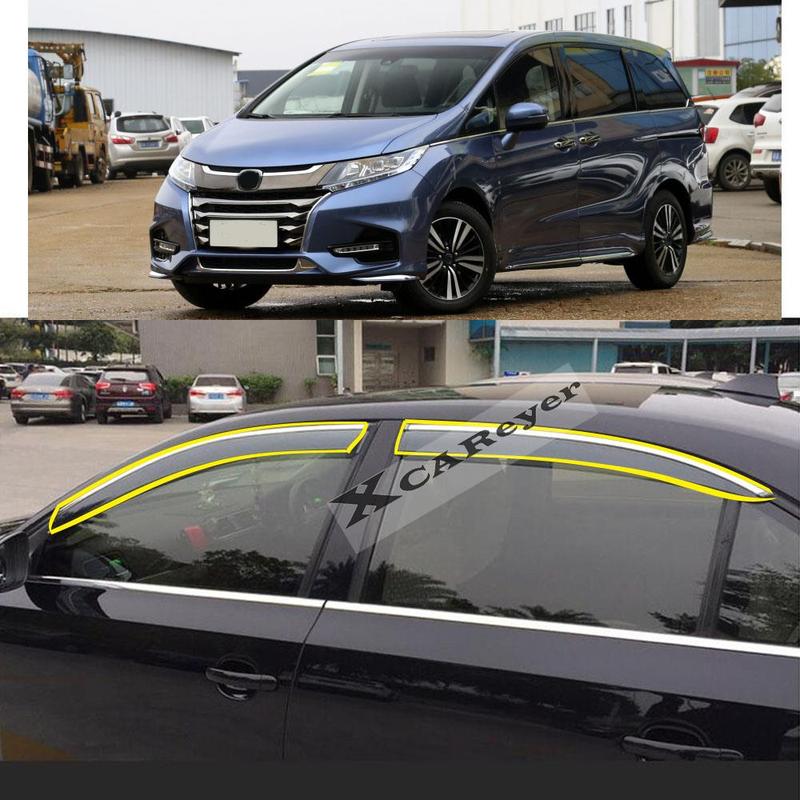 For Honda Odyssey 2015 2016 2017 2018 Car Sticker Plastic Window Glass Wind Visor Rain/Sun Guard Vent