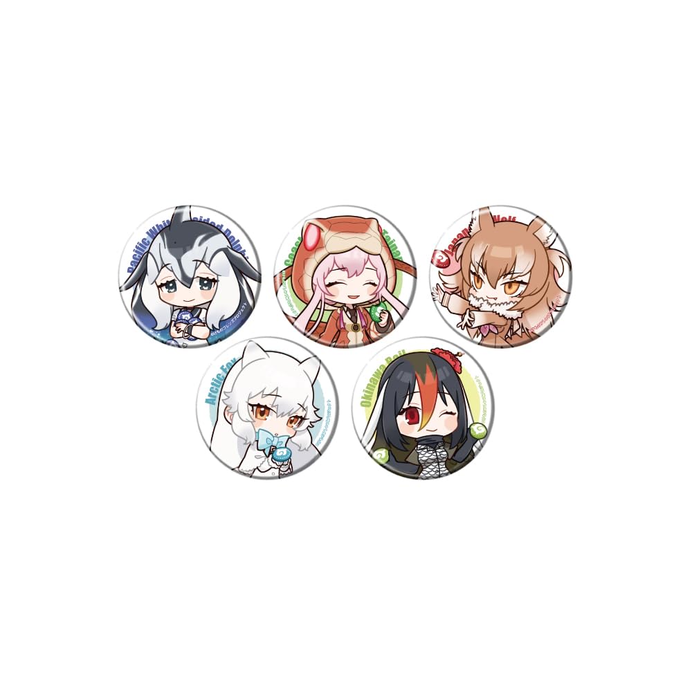 

Kemono Friends 16 Art Can Badge Complete Set [POP Illustration] (5-Piece Box)