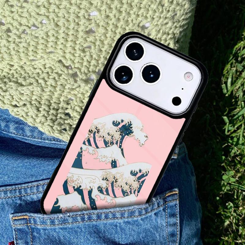 Cartoon Cute Stylish Waves Phone Case Cover for IPhone 11 12 13 14 15 16e 17 Pro Max Coque for IPhone 17 Air