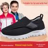 Men's Wide Instep Diabetic Walking Shoes, Adjustable Velcro for Foot Swelling