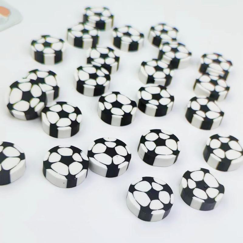 36Pcs Cartoon Football Pattern Eraser School Kindergarten Birthday Party Gift Stationery Football Rubber