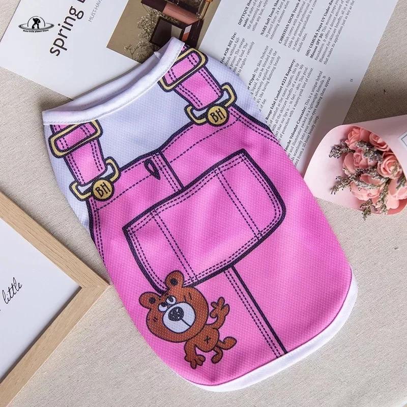 Cartoon-Welpen-Hundeweste, Sommer-Haustierkleidung für kleine Hunde, Chihuahua, Yorkshire, Malteser, Shirts, Hunde, Haustiere, Kleidung, Katzen-Outfit