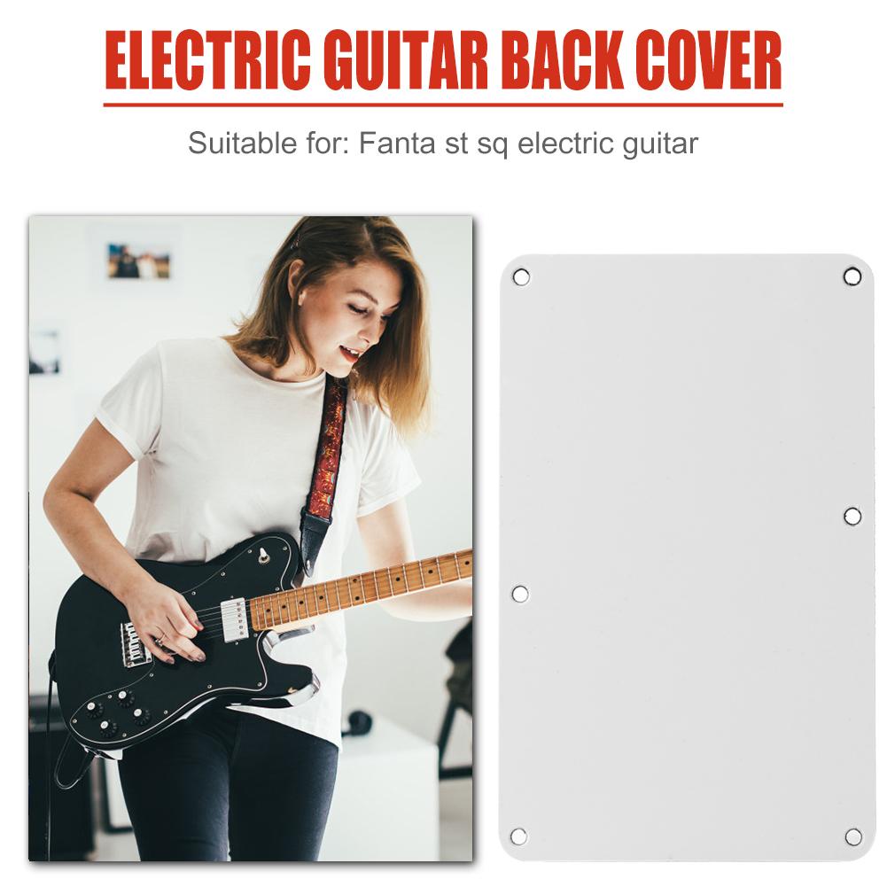 6-Hole Electric Guitar Cavity Cover Closed Style Plastic Backplate Guitar Parts Lightweight Portable Music Elements