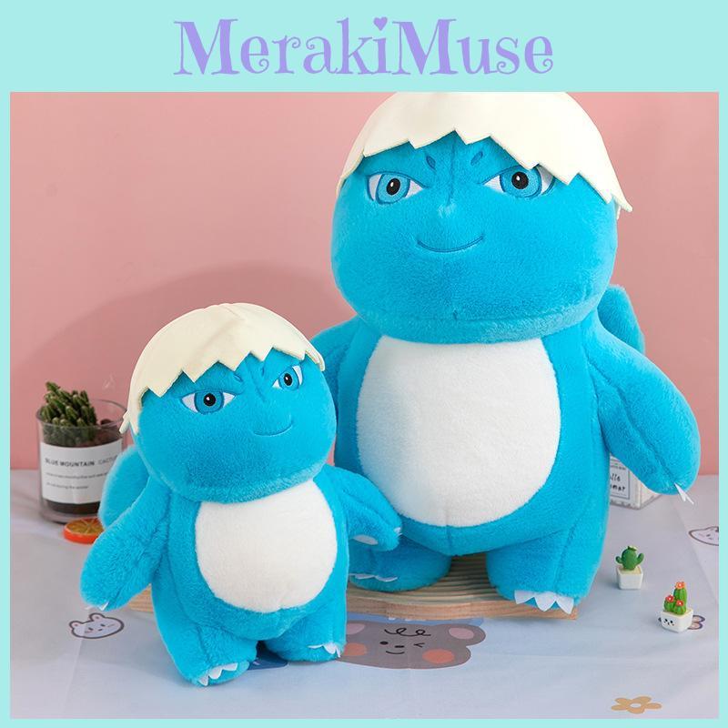 Entzückendes blaues Dinosaurier-Plüschtier Niedlicher Cartoon-Tyrannosaurus Weiches Stofftier