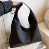 2025 Foreign Style Single Shoulder Tote Women's Bag Simple Niche Large Capacity Underarm Bag Casual Commuter Girl Handbag