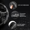 2 PCS Steering Wheel Cover, Segmented Car Wheel Covers With Crystal Rhinestones, Non-Slip Protector Bling Sparkly Decoration For Most Steering