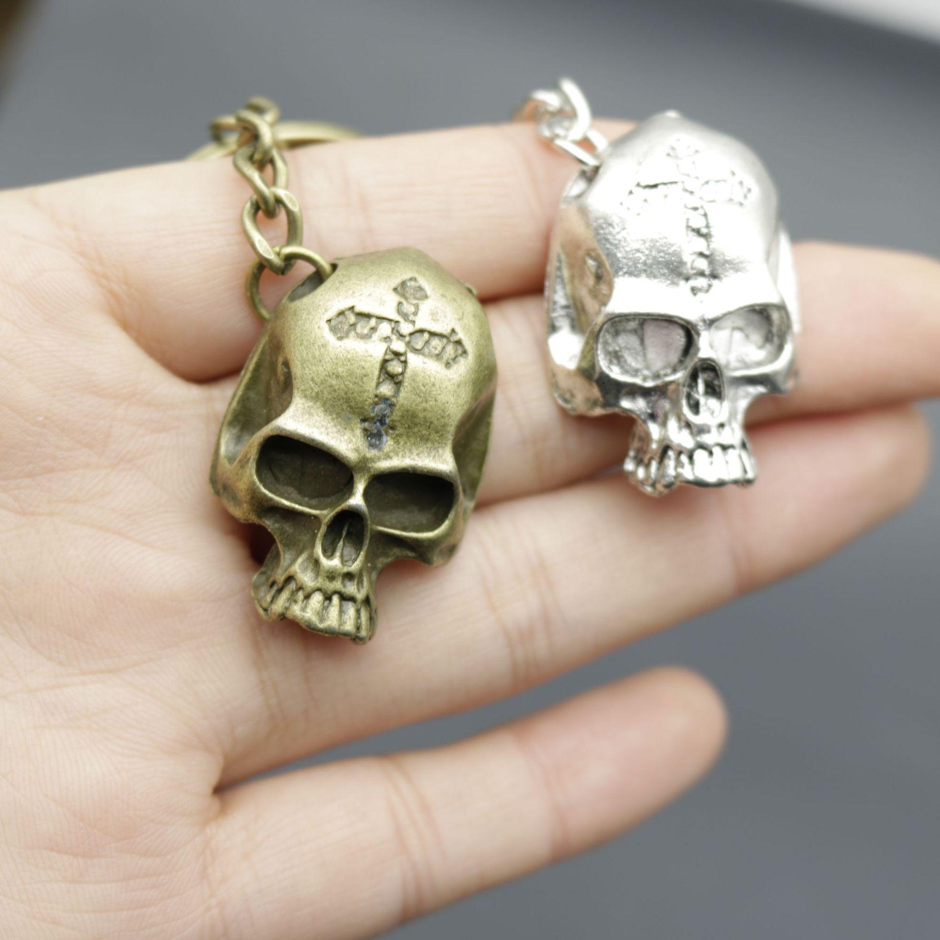 

Горячие продажи ювелирных изделий, минималистский кулон-брелок с черепом one size