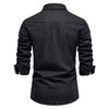 New Retro European And American Long Sleeve Jeans Shirt Men's Fashion Shirt