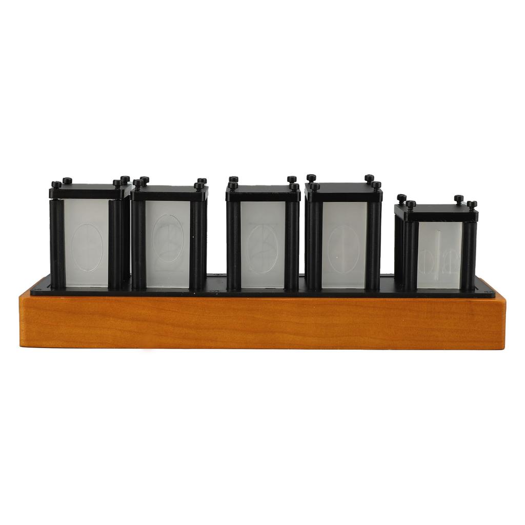 Nixie Tüplü Saat 12 24 Saat Gösterimi Retro Dekoratif RGB Parlaklık LED Dijital Masa Saati Ofis İçin