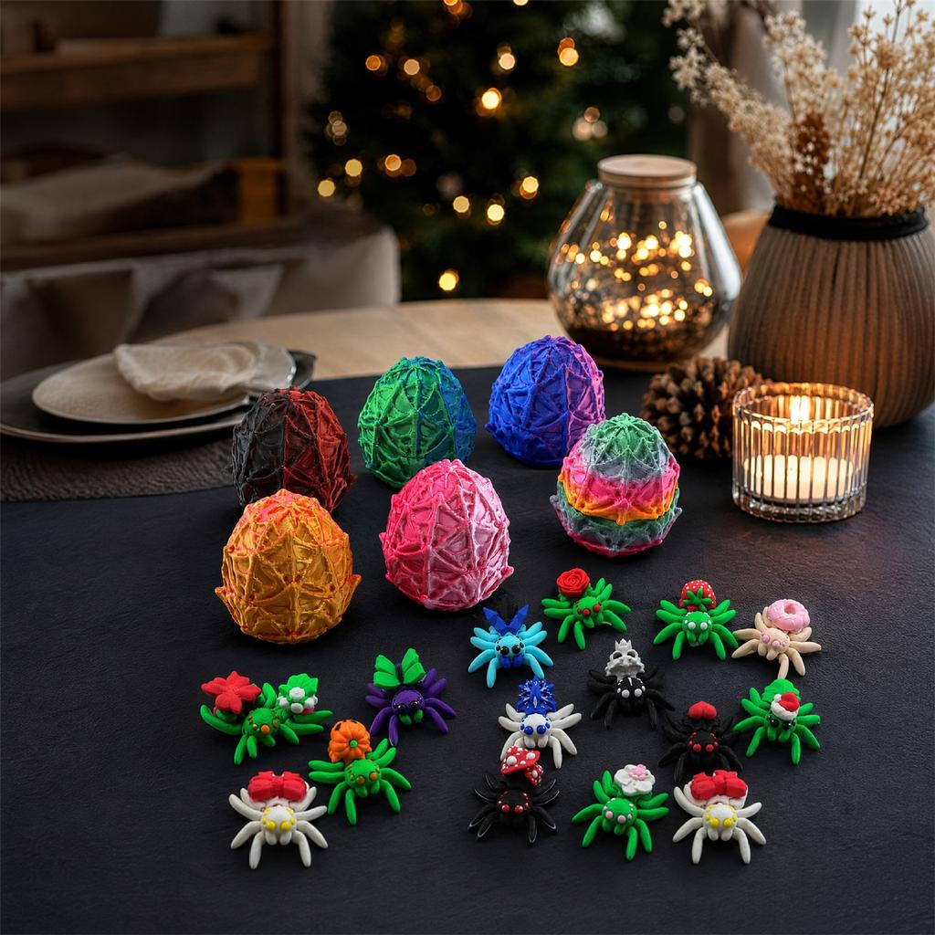 Toy Set 3D Printed Realistic with 7 Eggs and 7 Random Small for Party Favors