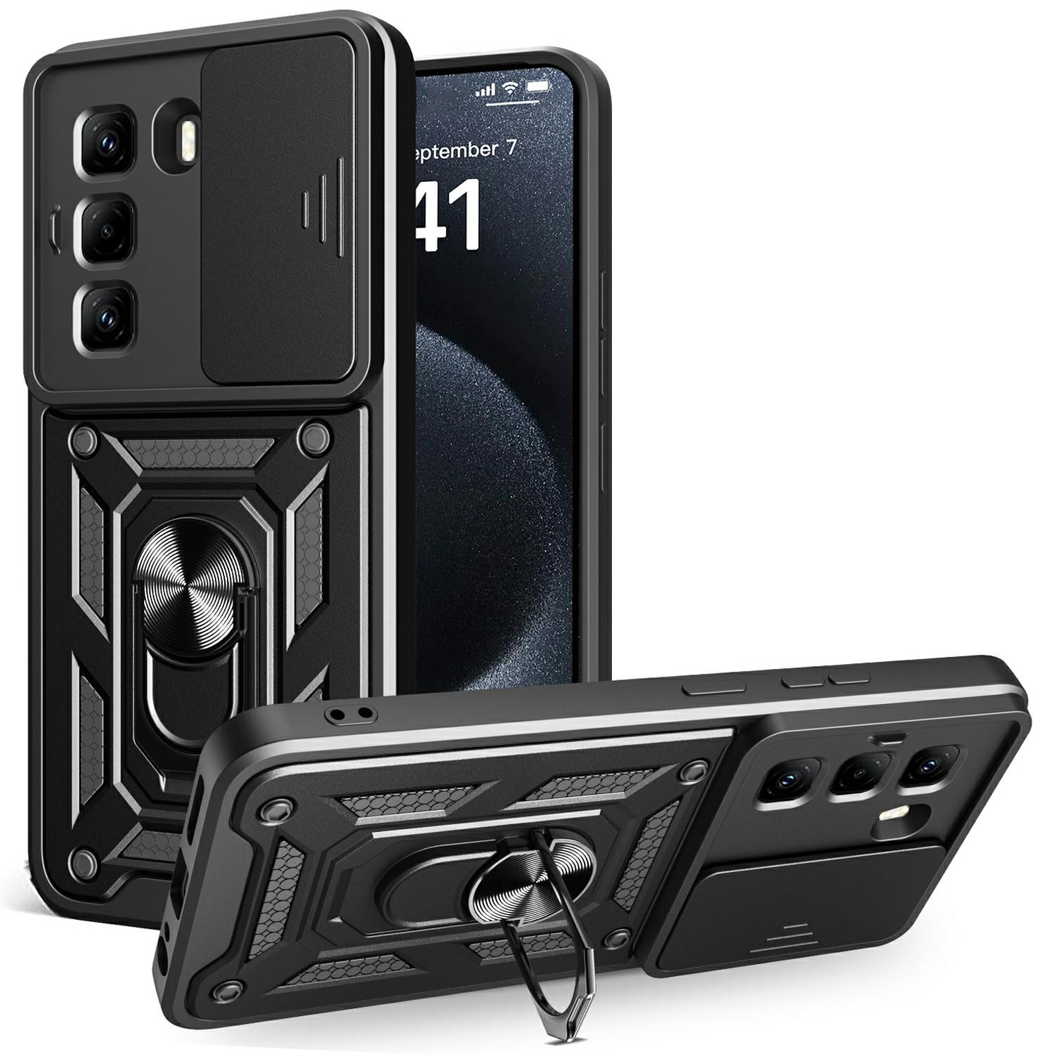 

Чехол для Infinix Hot 50 Pro 4G со шторкой для камеры, из ПК+ТПУ, с подставкой, чехол для телефона A
