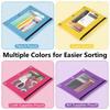6 Pcs Zippers Pen Bag 3 Rings Binders Pencil Case File Bag Clear Window Pencil Box For Erasers Rulers Markers Storage
