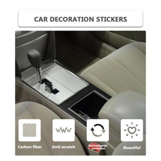 Carbon Fiber Interior Gear Shift Frame Cover Trim For Toyota Camry 2007-2011
