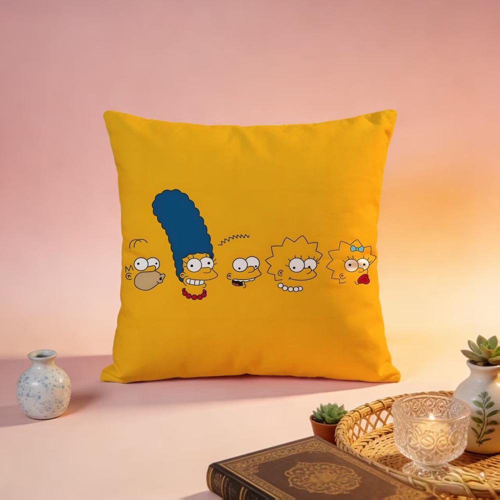 Popular TThe Simpsonsful Cushion Cover Premium SkinFriendly Pillow Case MultiPurpose for Home Office Travel
