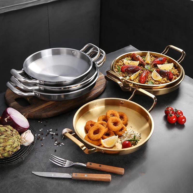 Li Lang 28cm Stainless Steel Frosted Gold Korean Noodle & Seafood Pot