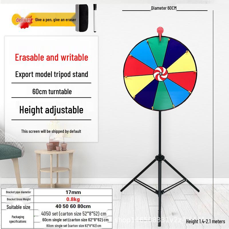 Entertainment Game Turntable: Wipeable Iron Lucky Lottery Spinner