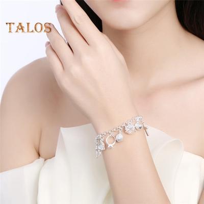 Bracciale da Donna Multi Ciondoli Lega Catena Vuota Colore Solido Moschettone Gioiello da Polso Donna Regalo di Anniversario Braccialetto Leggero