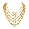 Fashion Women'S Accessories Stainless Steel Bead Chain Bubble Buckle Gold Necklace 2209