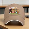 Funny Easter Cats Ears Bunny Eggs Running Hippie Trucker Hat For Unisex Women Sunscreen Fashion Baseball Caps