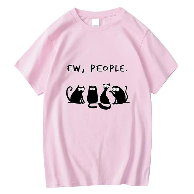 Men's T-shirt High Quality 100% Cotton Funny Cool Cat Printed Summer Casual Loose Cool T Shirt O-Neck Male T-Shirts Women’s