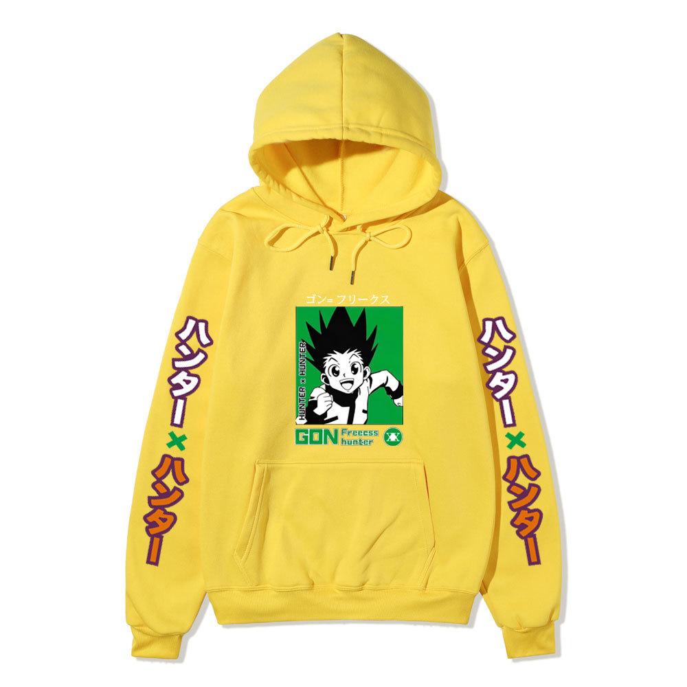 Japanese Anime Hoodie Sweatshirt Hunter X Hunter Graphic Printing Sweatshirts for Fans Casual Autumn Winter Fleece Streetwear