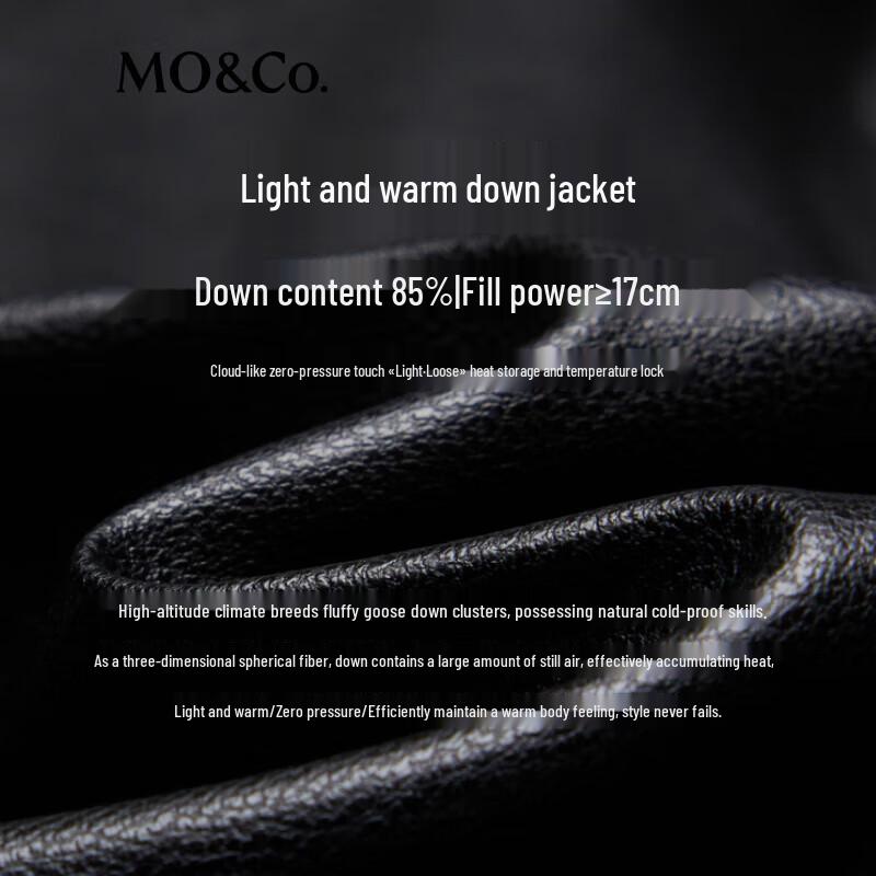 MO&Co. 2024 Autumn Puffy Faux Leather Down Vest