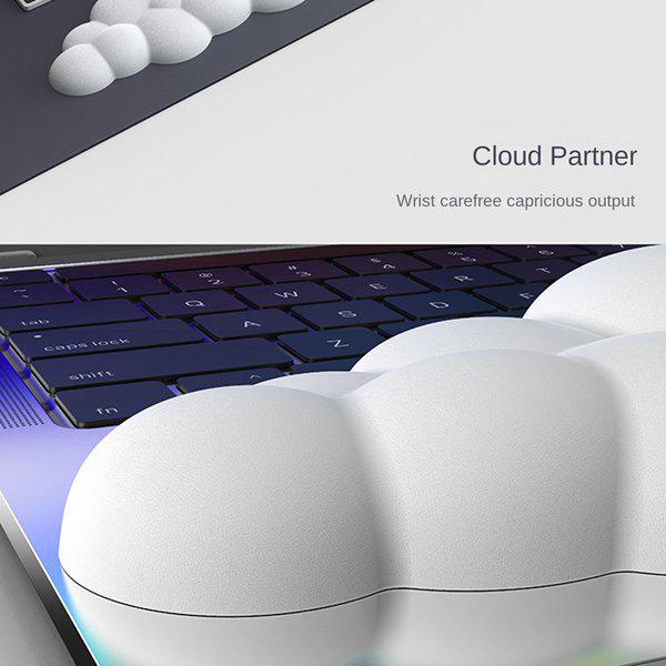 Orange PU Leather & Memory Foam Cloud Keyboard Mouse Pad