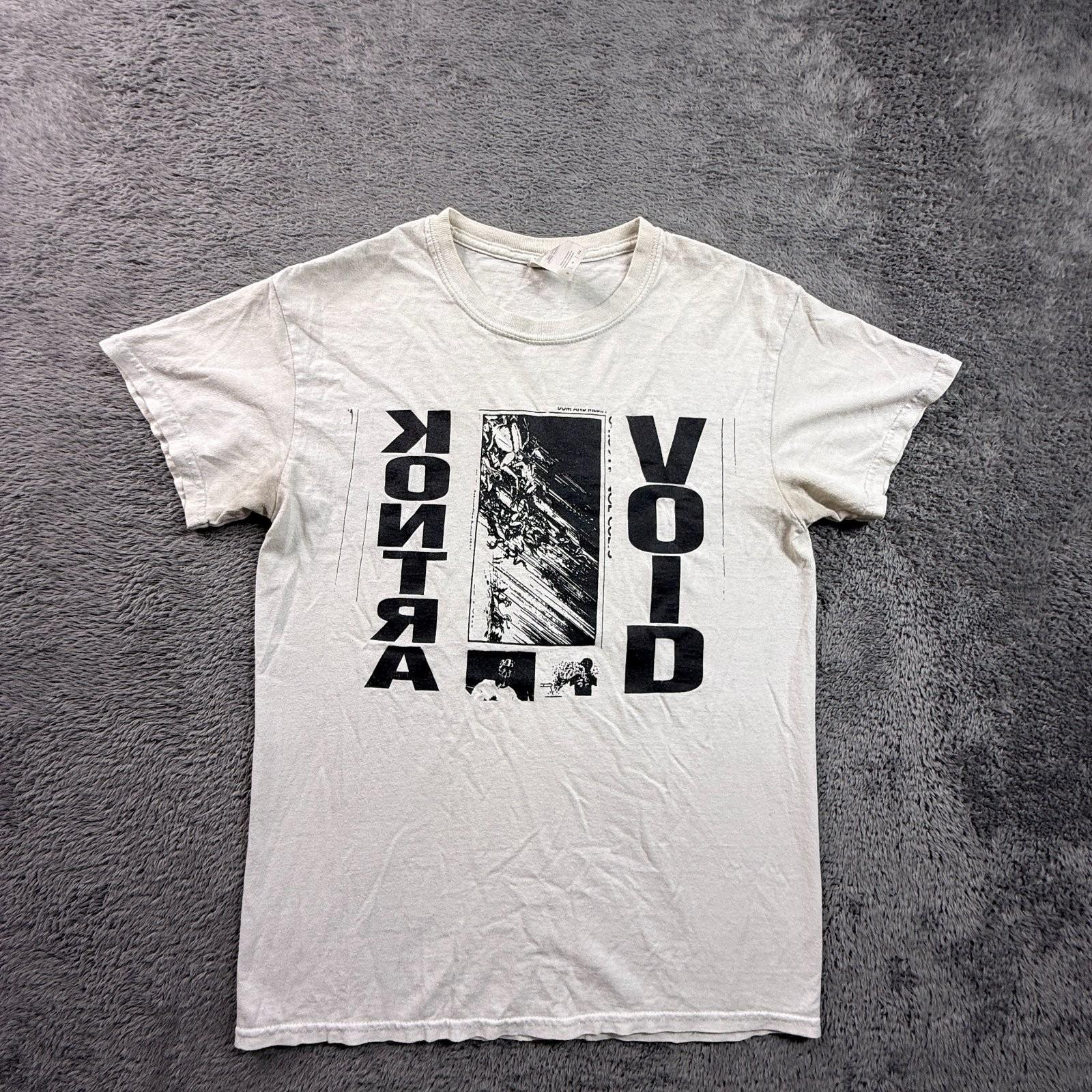 Kontravoid Band Adult S White Crew Neck Dark Pop Electronic Music Tee Unisex T-Shirt L