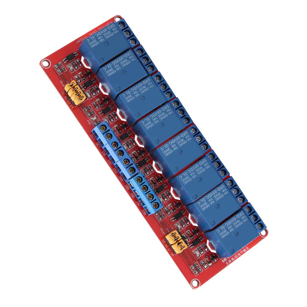 8 Channel Optocoupler Relay Module Board High & Low Trigger 5V