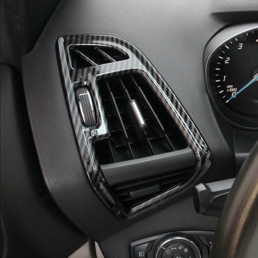 For Ford Escape Kuga 13-2019 Carbon Fiber Side Air Vent Outlet Cover Frame Trim