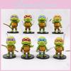 Klasyczny Zestaw Figur Akcji Model Ninja Turtles Urocze Toppery na Tort z PVC Zabawki w Ślepej Pudełku