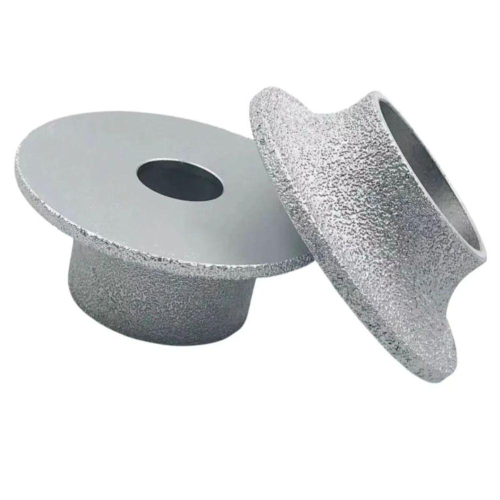 Arbor Hole Emery Grinding Wheel Round Shape Demi-bullnose Edge Wheel  Granite Trimming