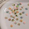 10 Pcs 3D Carved Rose Resin Colorful Rose Nail Charms Flower Accessories Material Nail Art Decorations Diy Manicure Salon Supply