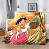 Heidi Mädchen der Alpen Anime Druck Flanell Überwurf Weich Warm Gemütlich Bettdecke für Kinderzimmer Wohnzimmer Heimdeko Geschenk