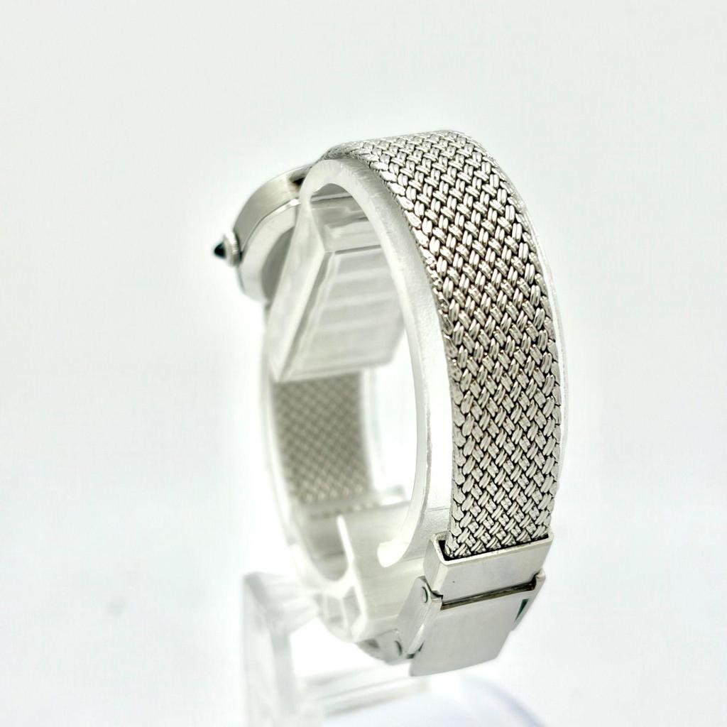 Used [Beautiful/New Battery] SEIKO CREDOR Ladies Watch Square Silver 1421-5020 350088