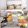 3pcs Cute Cats Bedding Set, Breathable and Soft, Suitable for Bedroom Decor (1*Duvet Cover + 1/2*Pillowcases, No Core) yy250821155
