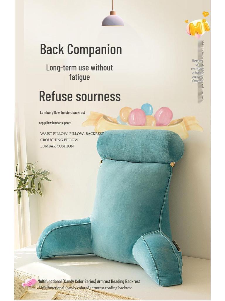 Comfortable Reading Pillow with Lumbar & Neck Support for Dorms, Bay Window, or Bed.
