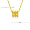 Golden Heart 999 Gold Pendant Necklace - Perfect Qixi Valentine's Day Gift for Her