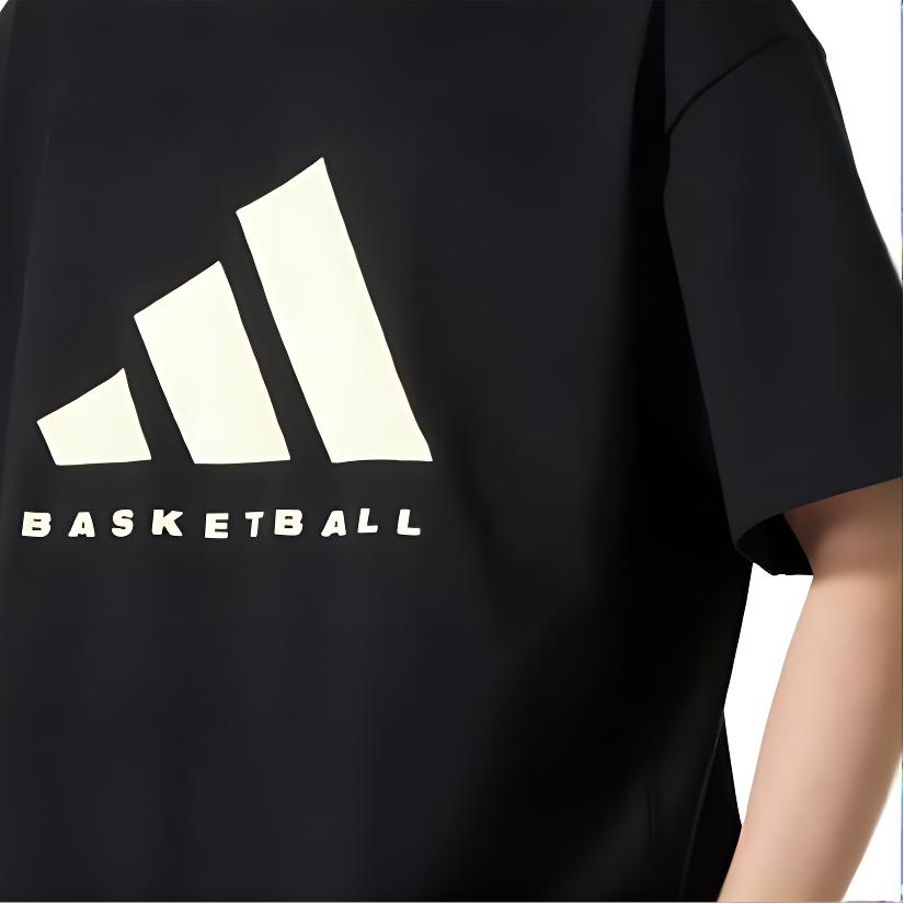 Adidas BASKETBALL T Shirt Unisex Black JY0199-