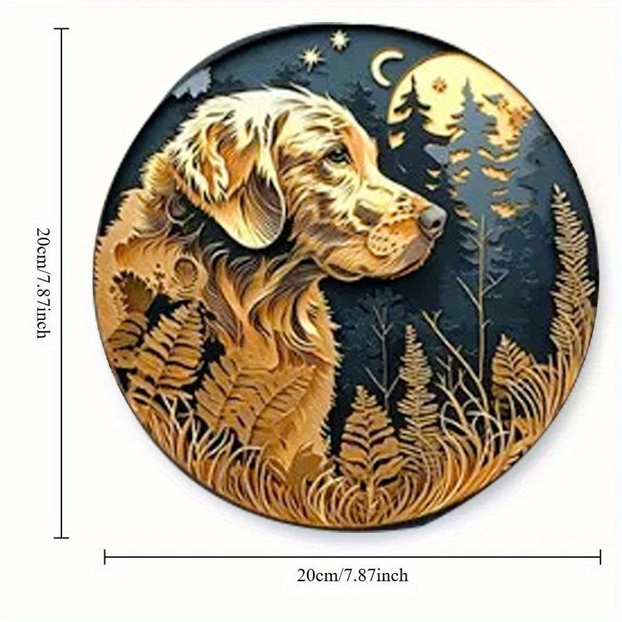 

2d Flat 20*20cm, Spring Wooden Sign, Papercut Art Painting Round Wreath Decorative Sign, Apartment Decor 20x20cm