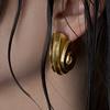 Spiral Conch Premium Metal Wind S925 Silver Needle Earrings Personality Simple Temperament Design Earrings