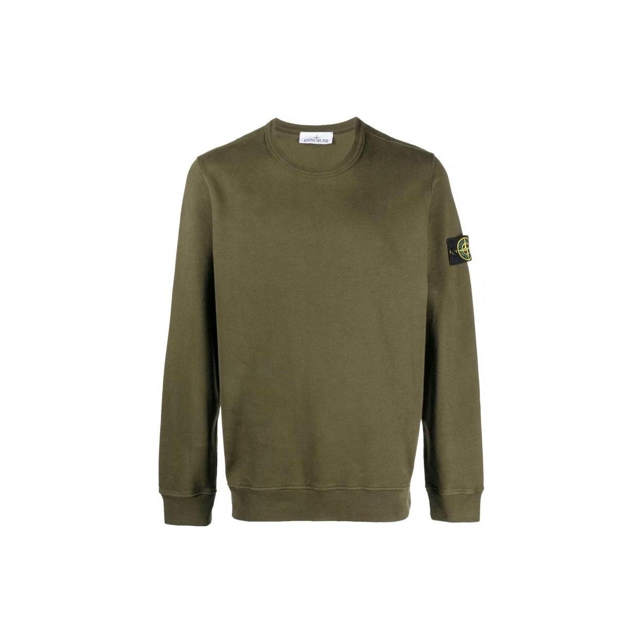 

Stone Island Fitted Crew Neck Solid Color Brand Print Logo Long Sleeve Sweatshirt Men sweatshirt Olive-Green 791562420V0058 XXL