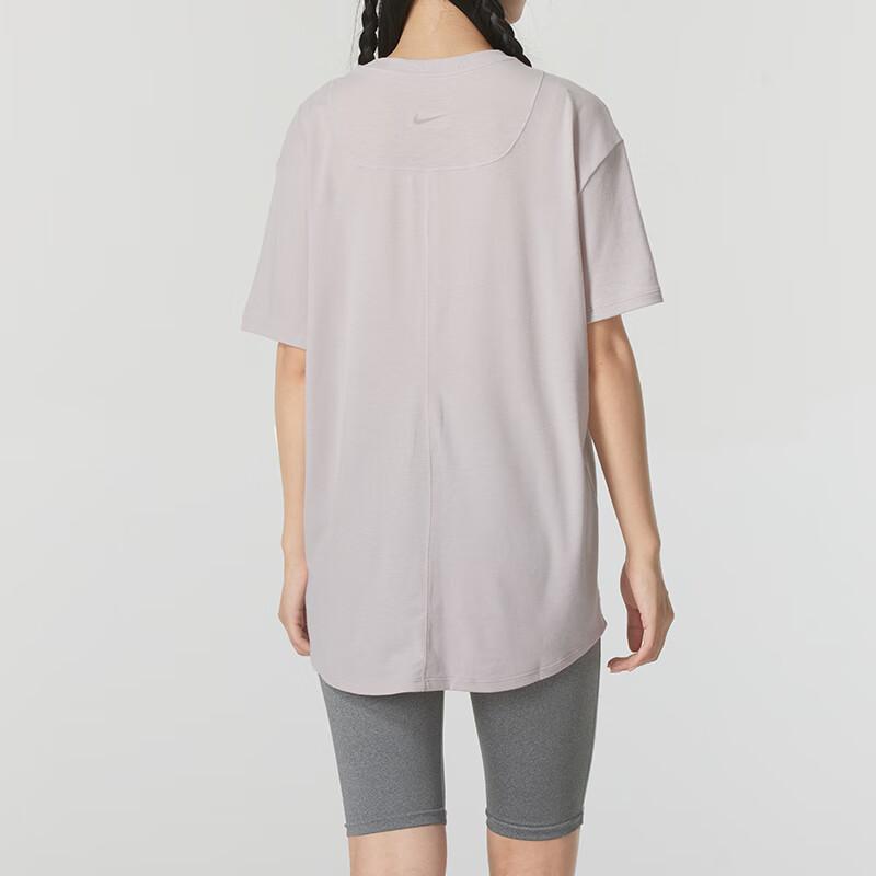 Nike Solid Color Casual Crew Neck Short Sleeve T-Shirt Women Tops Pink FN2815019