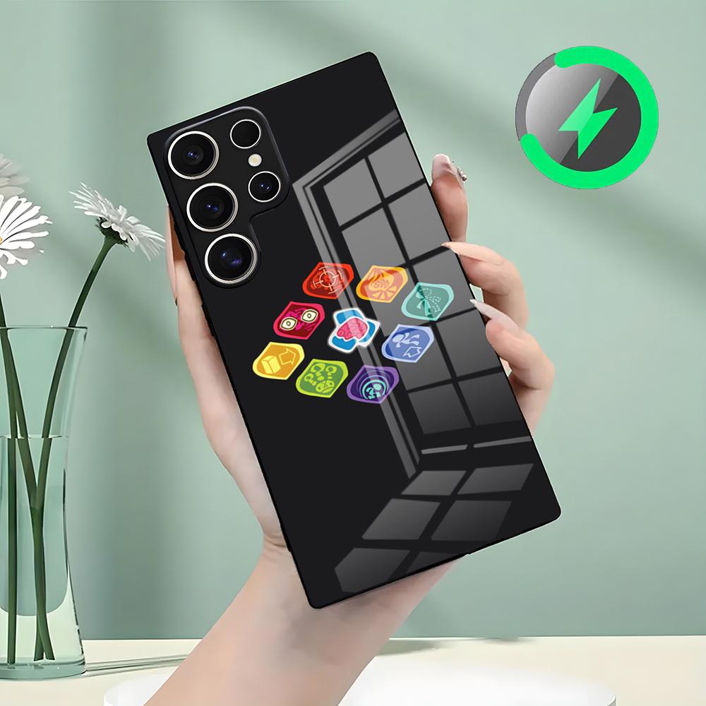 

Чехол для телефона P-Psychonauts-S для Samsung S26 S25 S24 S23 S22 S21 S20 Edge Ultra Plus FE Для Magsafe Стеклянный чехол Galaxy S22 Ultra 5G