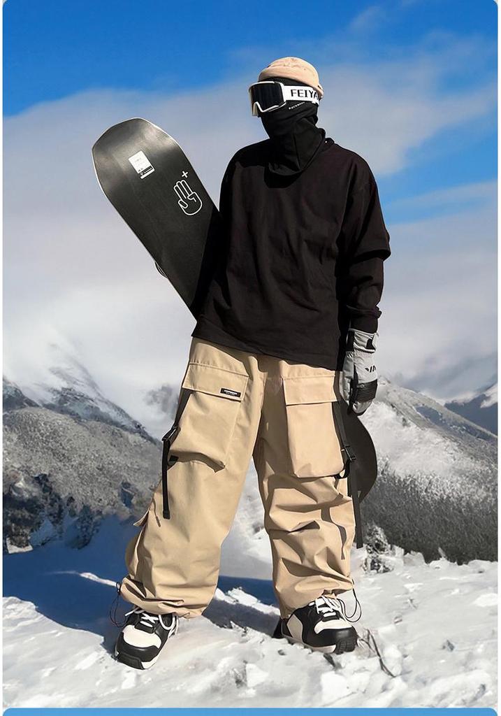 Winter Harbin Ski Pants: Unisex, Windproof, Waterproof, with Large Pockets - Ideal for Skiing, Casual Wear, and Workwear