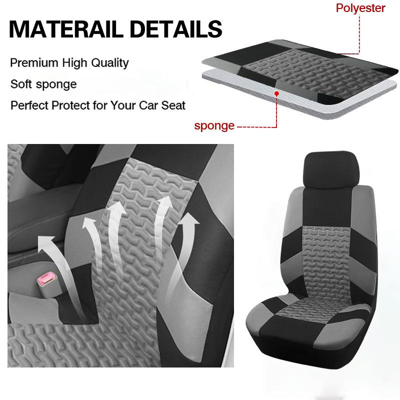 Fashion Universal Full Set Car Seat Covers Auto Seat Decoration Rear Front Auto Seat Cover Car Cushion Protector Case Cover