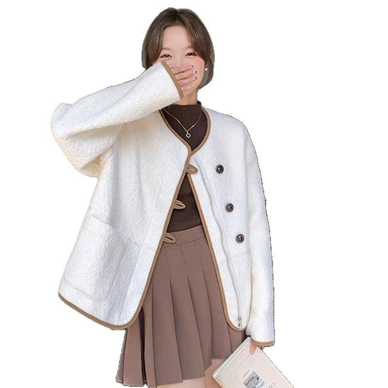 Women's 2025 Retro Wool Xiang-Style Winter Jacket - Korean Version, Thickened, Casual, Versatile, Trendy.