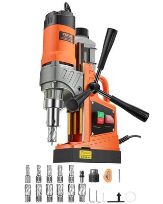 Magnetbohrmaschine, 1450W Motor 1,6 Zoll Bohrdurchmesser, 2810 lbf Tragbare Elektrische Magnetbohrmaschine, mit 11 Kernbohrern, 850 U/min Geschwindigkeit