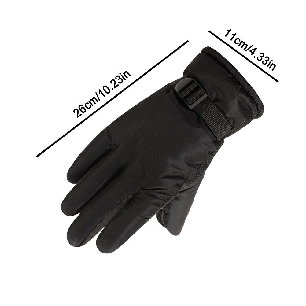 Touchscreen Winter Skiing Gloves For Women Anti Loss Buckle Outdoor Anti Cold Thick And Plush Warm Riding Gloves